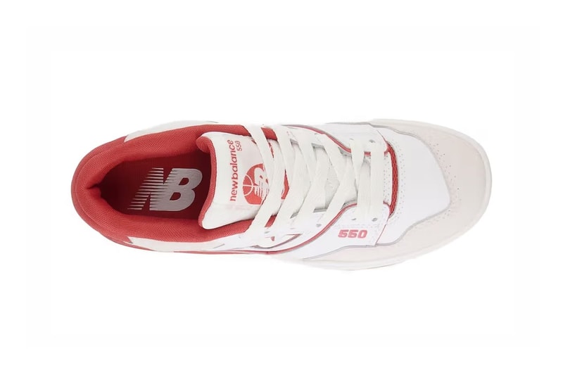 new balance 550 white/red colorway