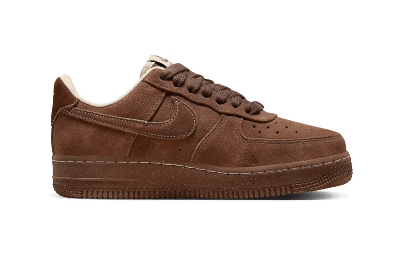 nike air force one cacao brown suede sneaker 