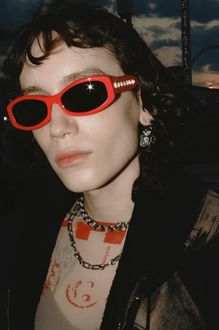 supreme sunglasses summer frames red transparent black logo 