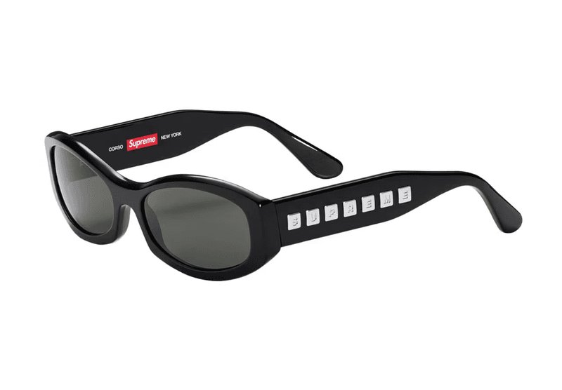 supreme sunglasses summer frames red transparent black logo 