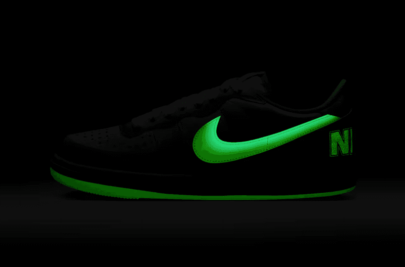 nike japanese vinyl toys terminator sneaker green glow dark