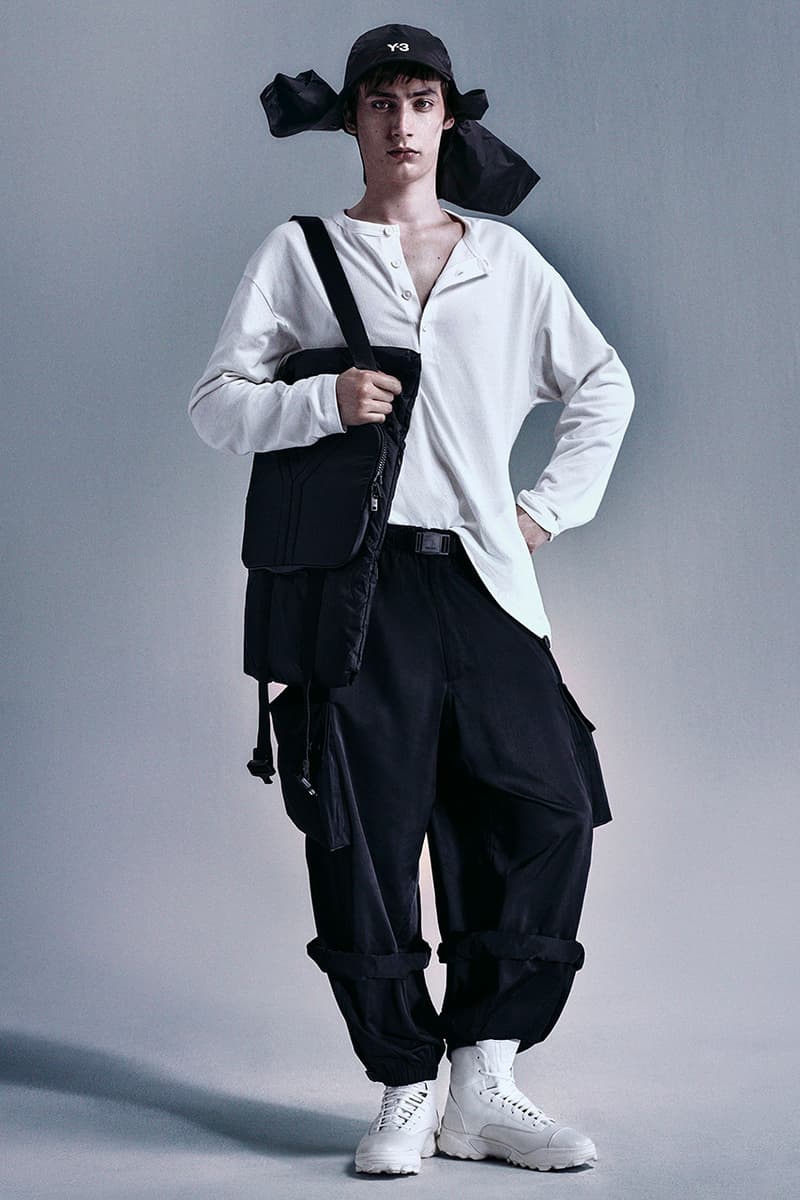 adidas Yohji Yamamoto Y-3 spring/summer 2024 lookbook beach towel bags water slides sandals dresses joggers jackets 