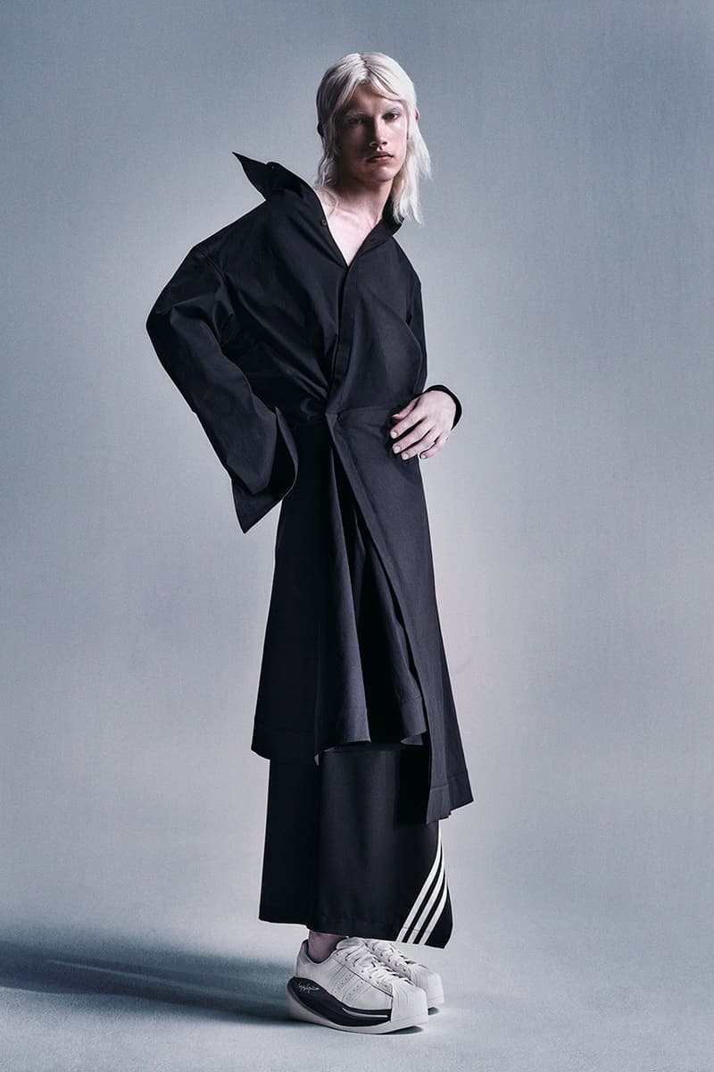 adidas Yohji Yamamoto Y-3 spring/summer 2024 lookbook beach towel bags water slides sandals dresses joggers jackets 