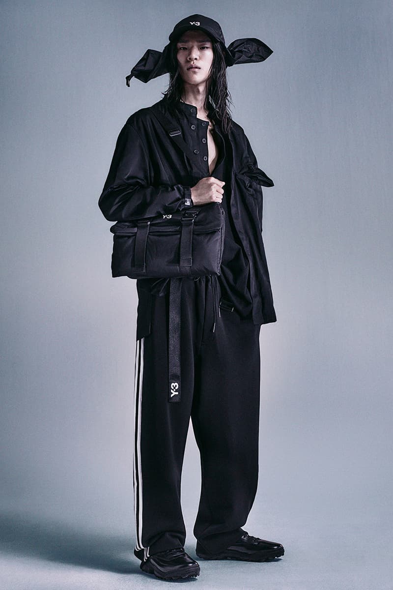 adidas Yohji Yamamoto Y-3 spring/summer 2024 lookbook beach towel bags water slides sandals dresses joggers jackets 