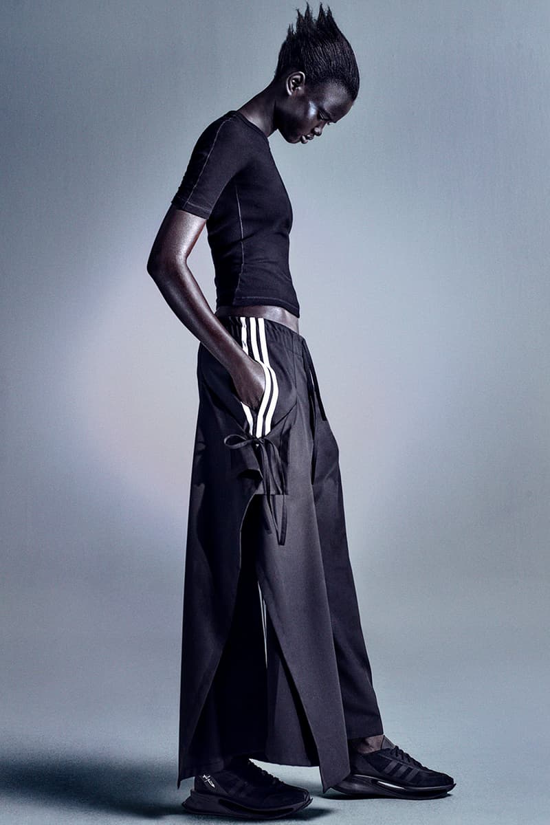 adidas Yohji Yamamoto Y-3 spring/summer 2024 lookbook beach towel bags water slides sandals dresses joggers jackets 
