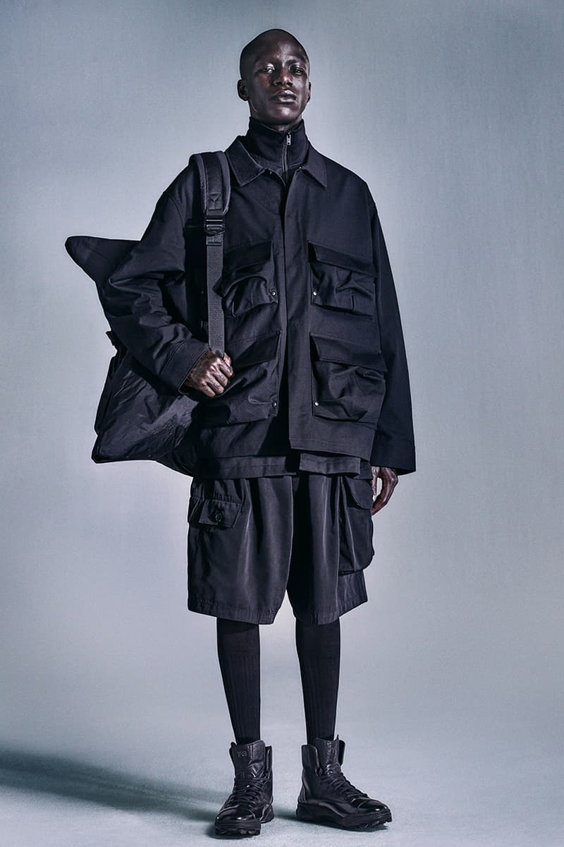 adidas Yohji Yamamoto Y-3 spring/summer 2024 lookbook beach towel bags water slides sandals dresses joggers jackets 
