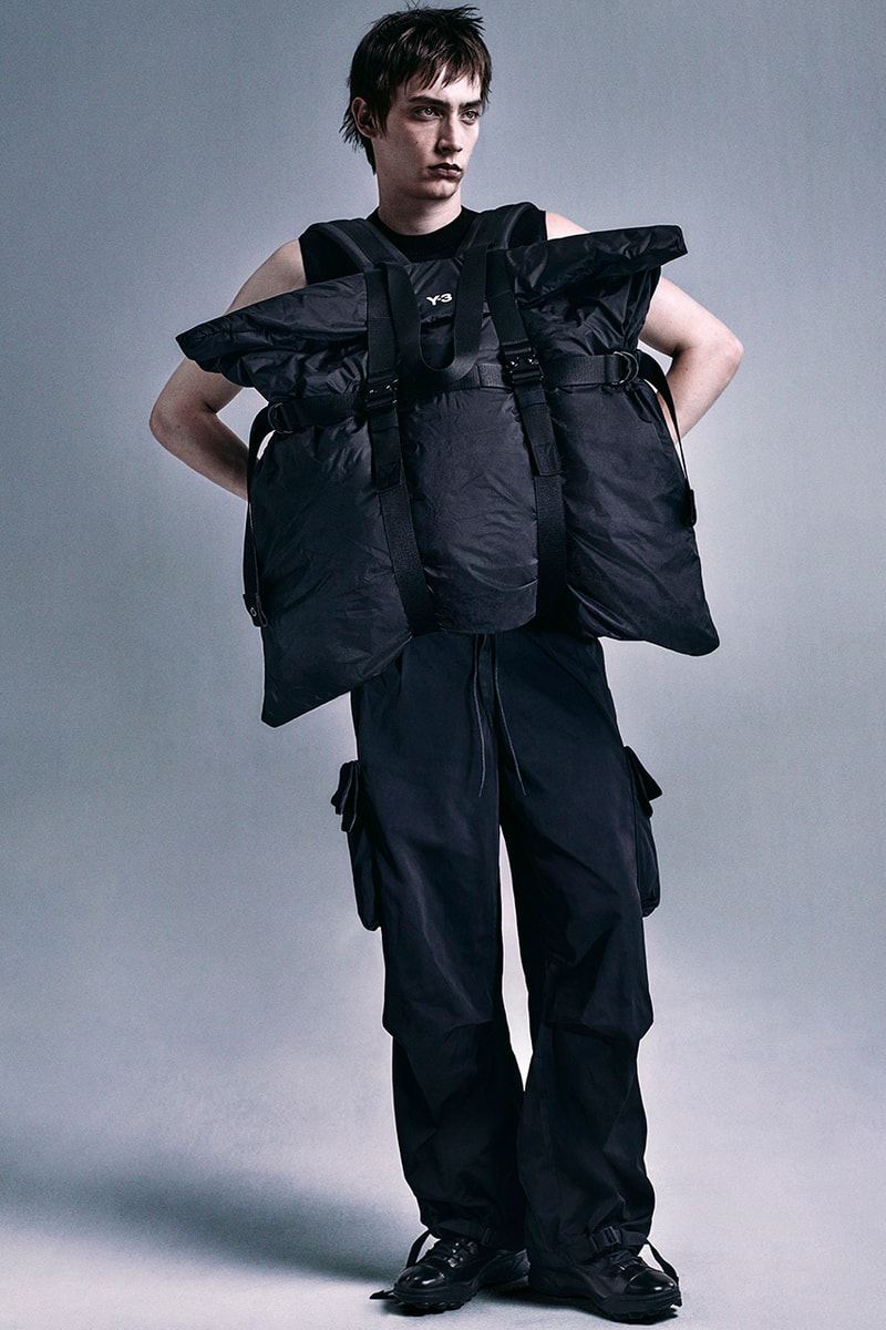 adidas Yohji Yamamoto Y-3 spring/summer 2024 lookbook beach towel bags water slides sandals dresses joggers jackets 
