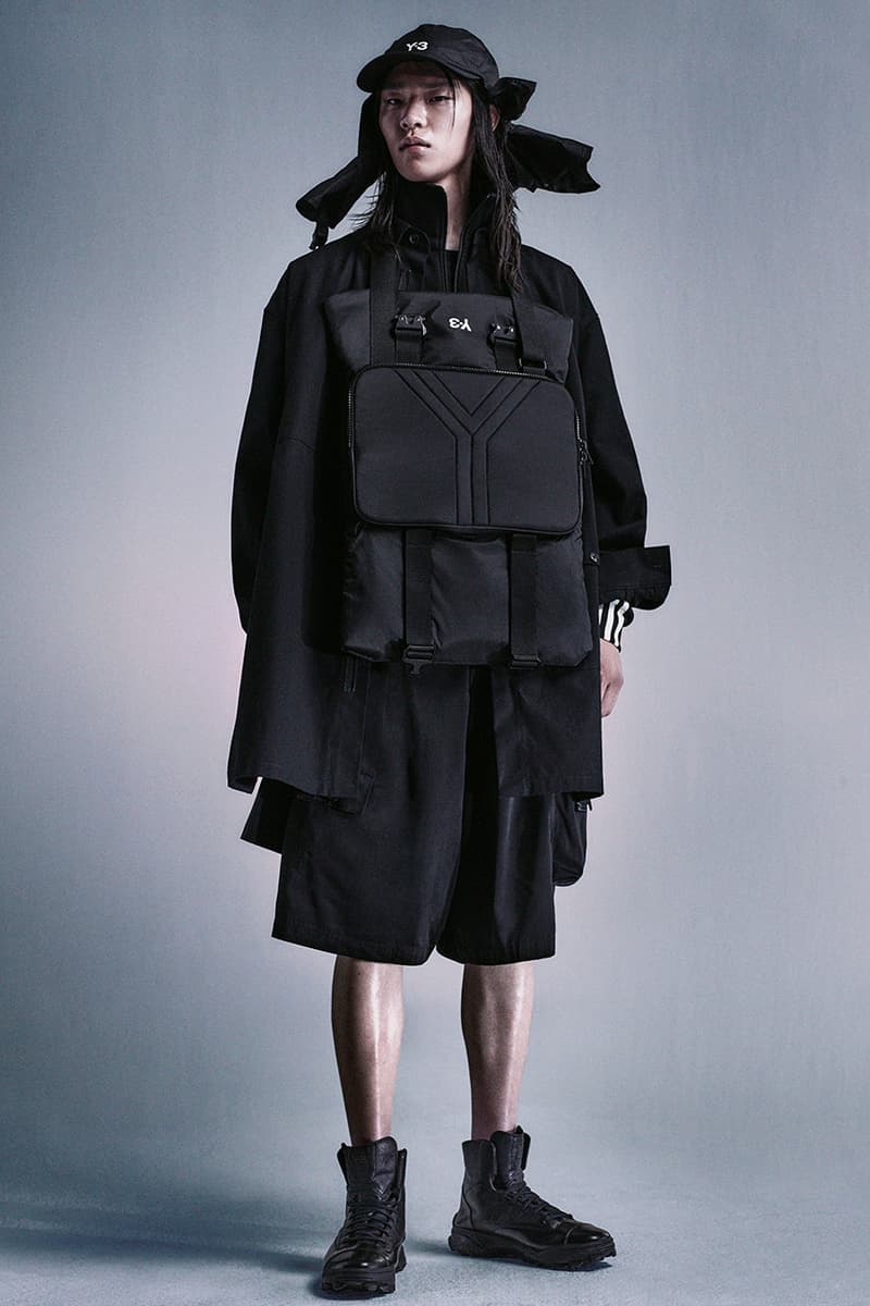 adidas Yohji Yamamoto Y-3 spring/summer 2024 lookbook beach towel bags water slides sandals dresses joggers jackets 