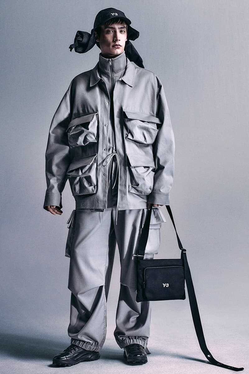 adidas Yohji Yamamoto Y-3 spring/summer 2024 lookbook beach towel bags water slides sandals dresses joggers jackets 