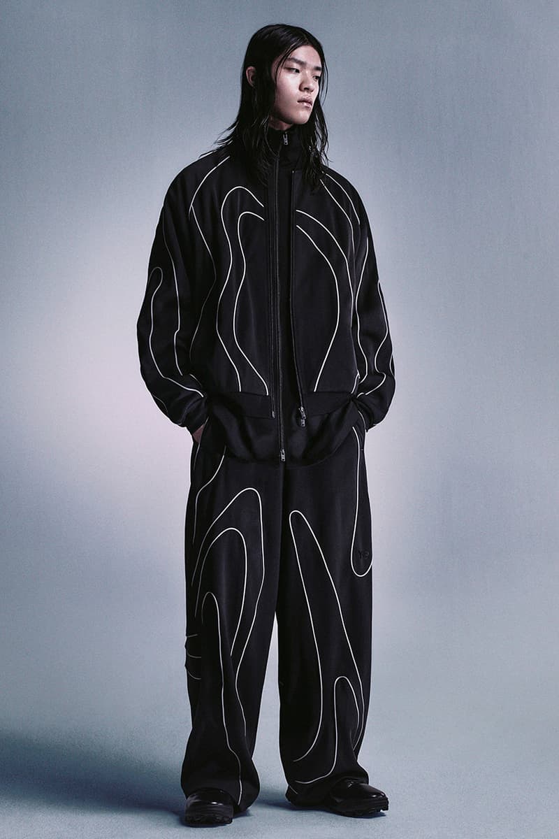adidas Yohji Yamamoto Y-3 spring/summer 2024 lookbook beach towel bags water slides sandals dresses joggers jackets 