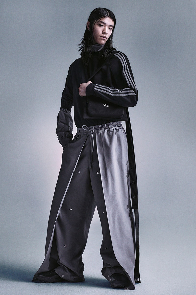 adidas Yohji Yamamoto Y-3 spring/summer 2024 lookbook beach towel bags water slides sandals dresses joggers jackets 