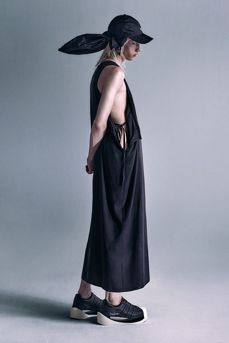adidas Yohji Yamamoto Y-3 spring/summer 2024 lookbook beach towel bags water slides sandals dresses joggers jackets 