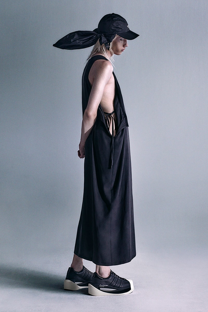 adidas Yohji Yamamoto Y-3 spring/summer 2024 lookbook beach towel bags water slides sandals dresses joggers jackets 