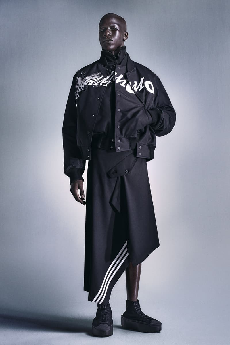 adidas Yohji Yamamoto Y-3 spring/summer 2024 lookbook beach towel bags water slides sandals dresses joggers jackets 