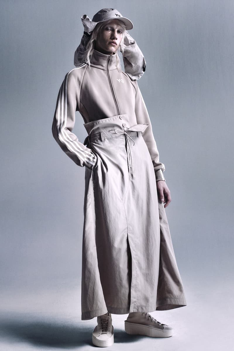 adidas Yohji Yamamoto Y-3 spring/summer 2024 lookbook beach towel bags water slides sandals dresses joggers jackets 