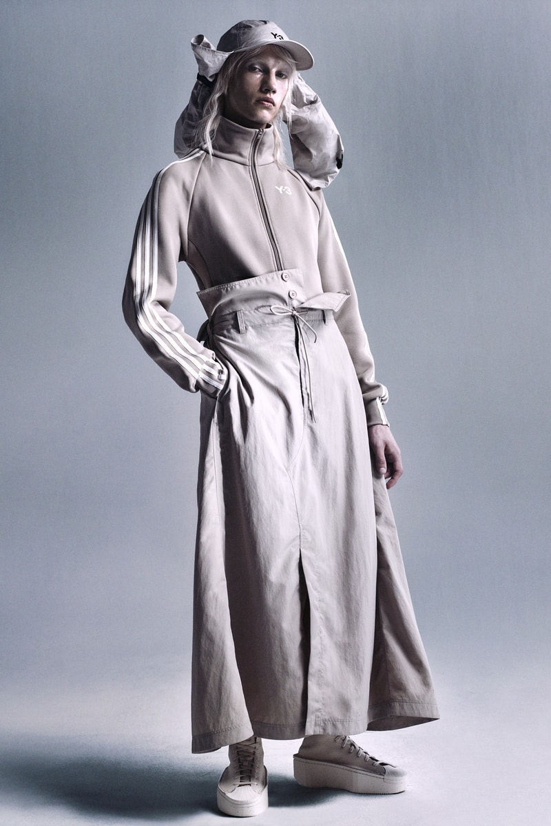 adidas Yohji Yamamoto Y-3 spring/summer 2024 lookbook beach towel bags water slides sandals dresses joggers jackets 