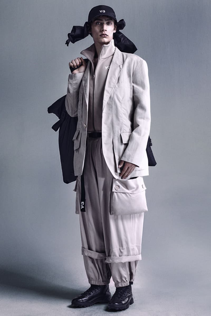 adidas Yohji Yamamoto Y-3 spring/summer 2024 lookbook beach towel bags water slides sandals dresses joggers jackets 