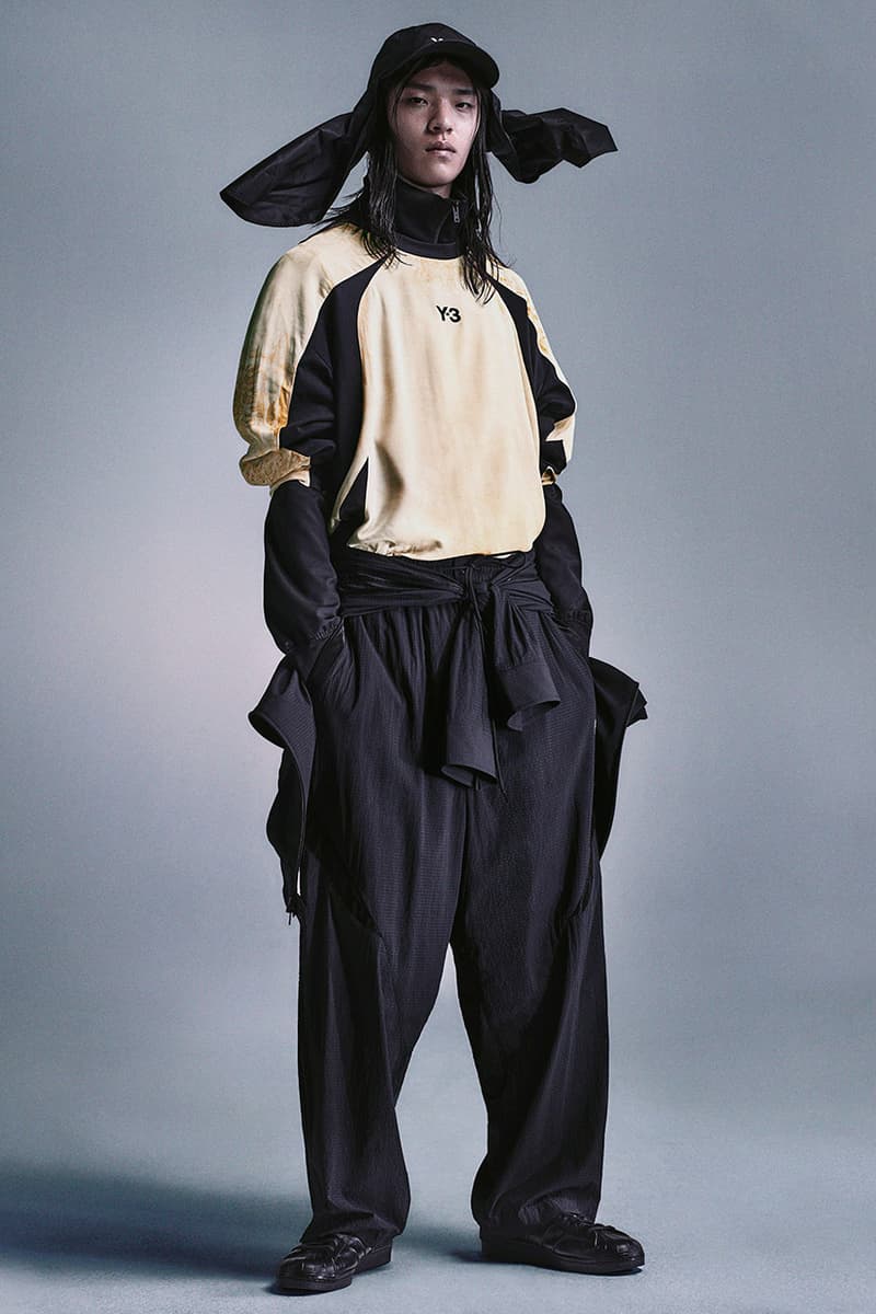 adidas Yohji Yamamoto Y-3 spring/summer 2024 lookbook beach towel bags water slides sandals dresses joggers jackets 