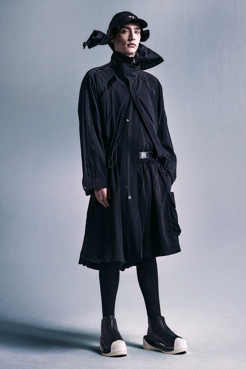 adidas Yohji Yamamoto Y-3 spring/summer 2024 lookbook beach towel bags water slides sandals dresses joggers jackets 