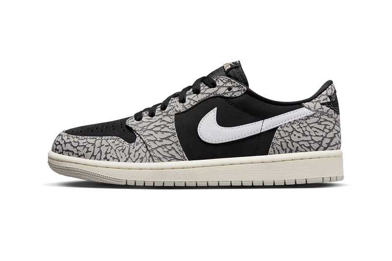 nike air jordan 1 low black cement sneaker colorway