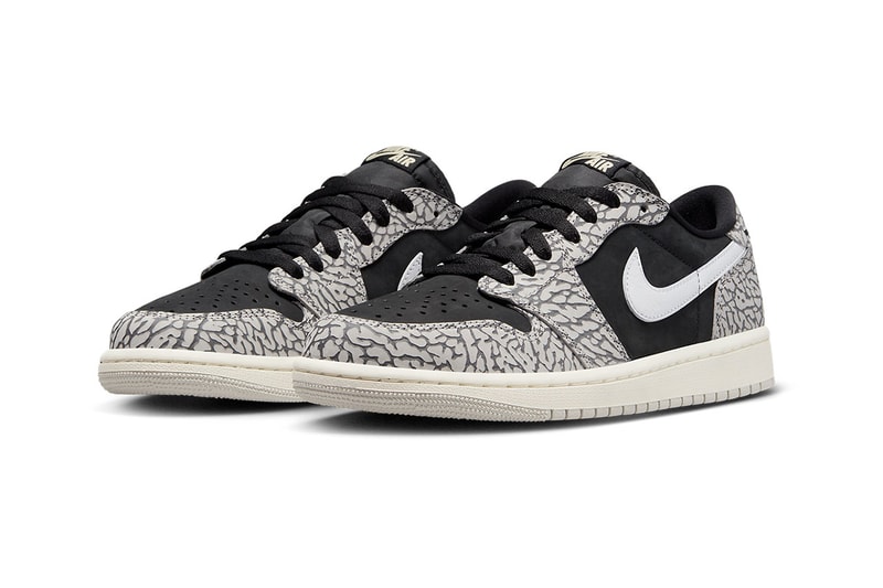 nike air jordan 1 low black cement sneaker colorway