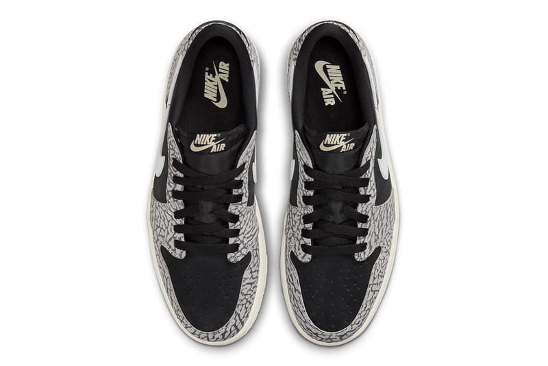 nike air jordan 1 low black cement sneaker colorway