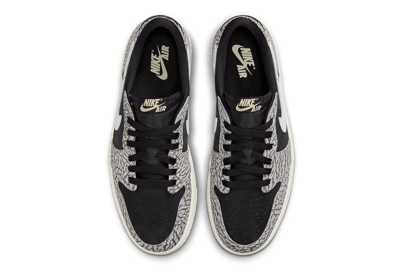 nike air jordan 1 low black cement sneaker colorway