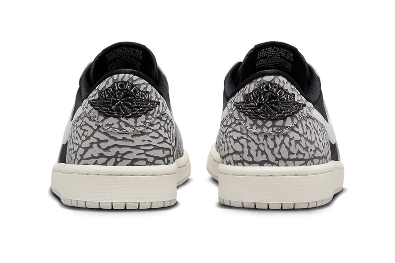 nike air jordan 1 low black cement sneaker colorway
