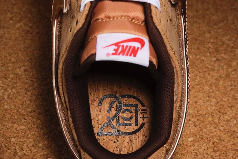 clot sneakers cork brown nike dunk shoes 