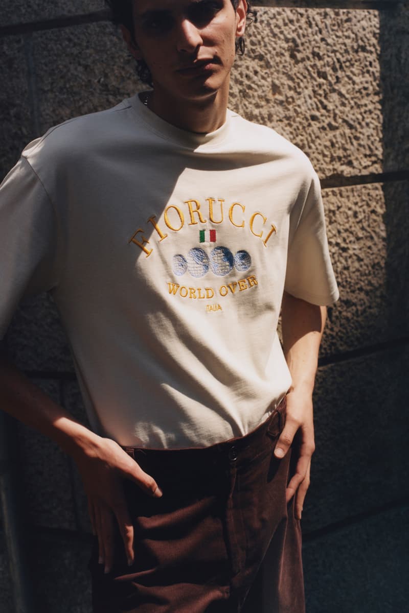 fiorucci fall campaign italy collection denim cherub angel print red bag