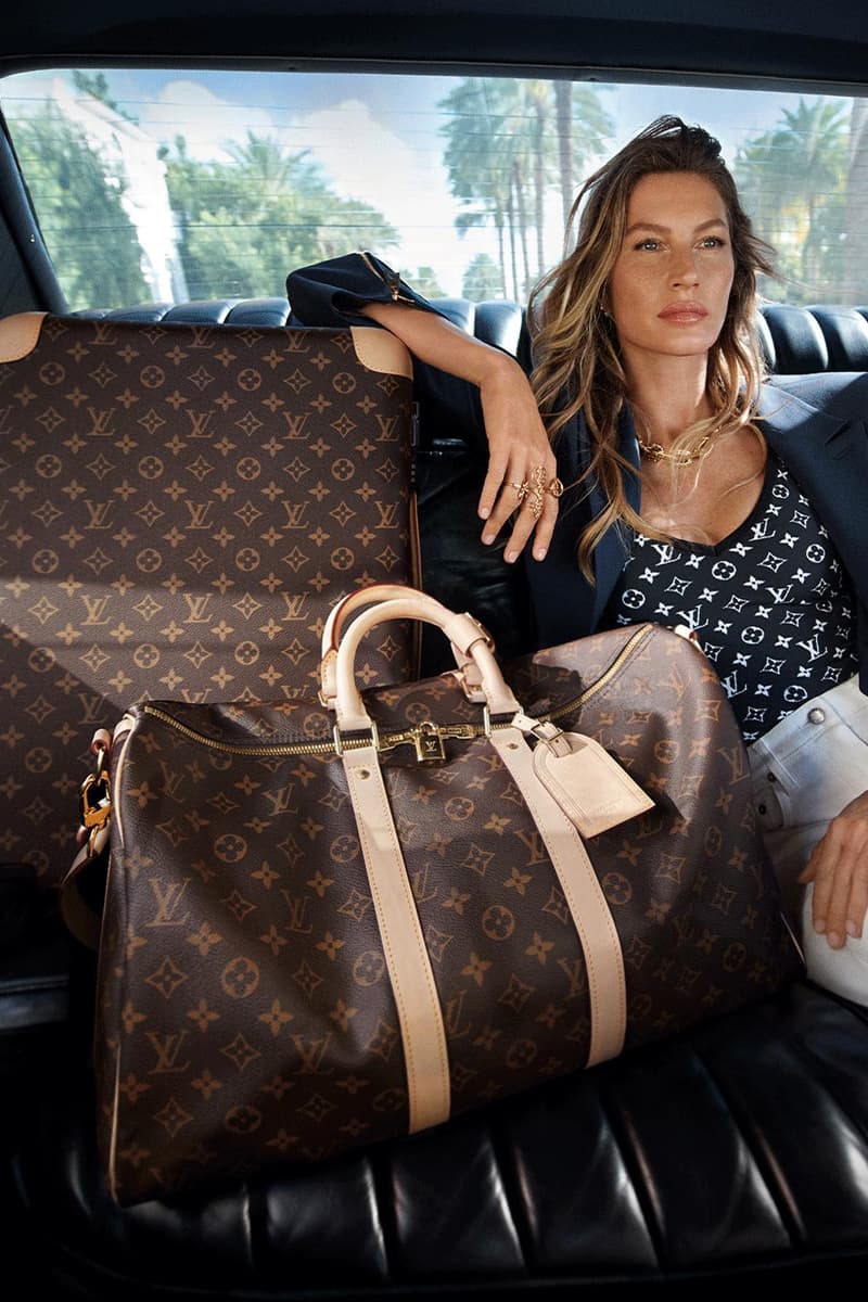 Gisele Bündchen louis vuitton monogram swimsuit sun beach bags