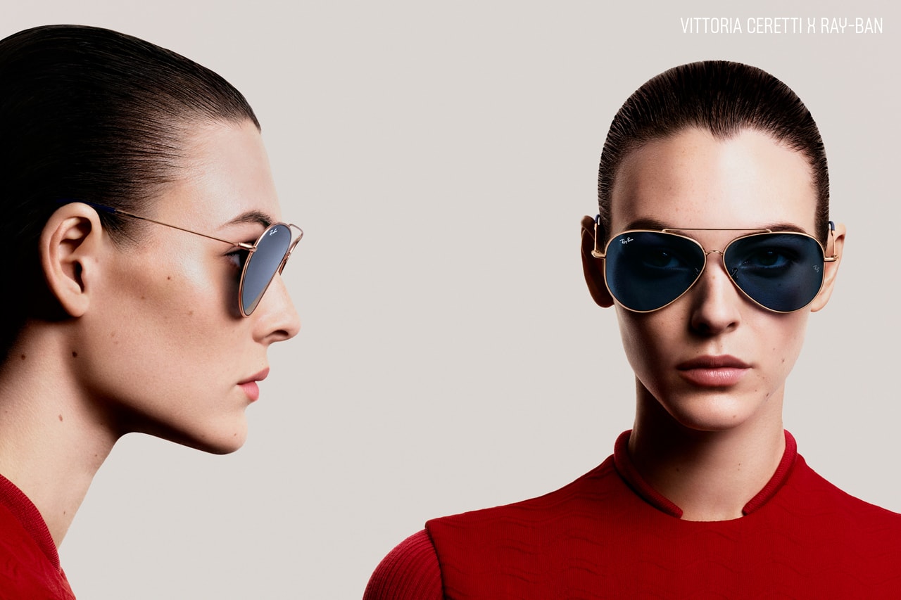 ray-ban sunglasses reverse lens concave wayfarer aviator caravan eywear vittoria ceretti campaign tech