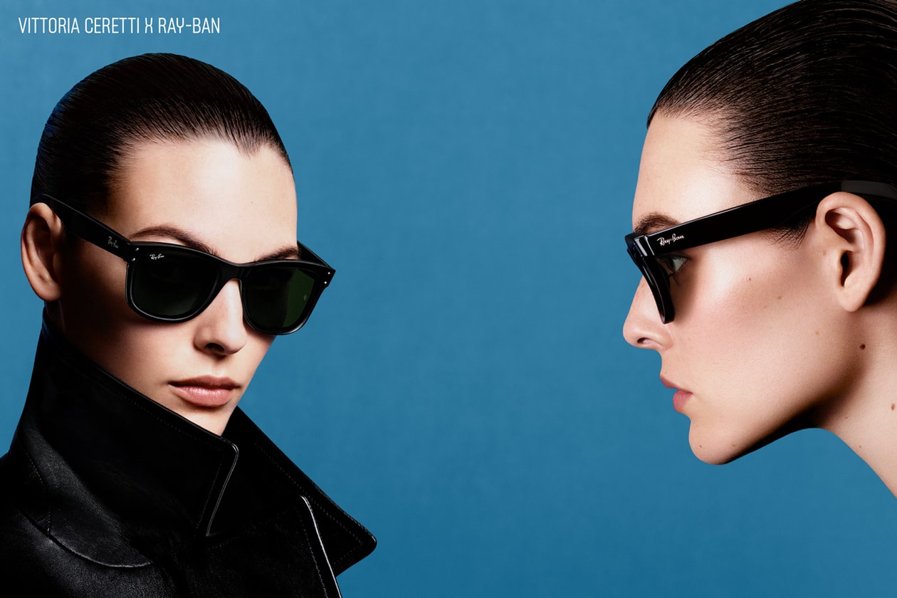 ray-ban sunglasses reverse lens concave wayfarer aviator caravan eywear vittoria ceretti campaign tech