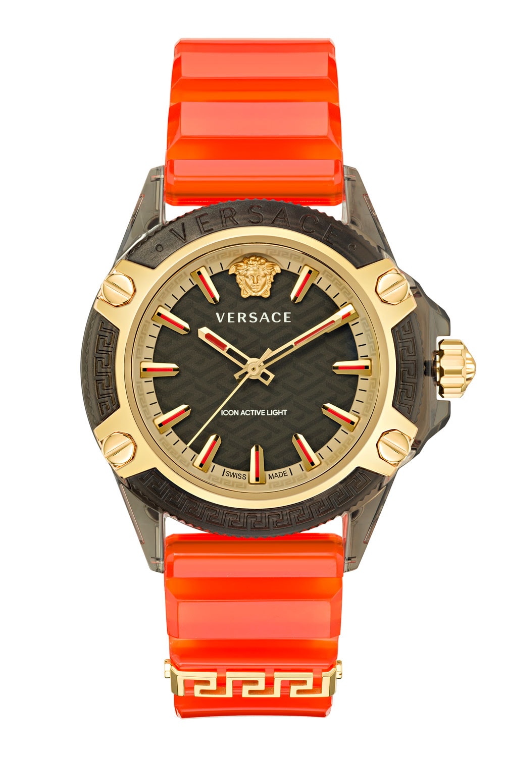 Versace new Icon Active Indiglo movement dial backlighting spring summer 2023 SS23