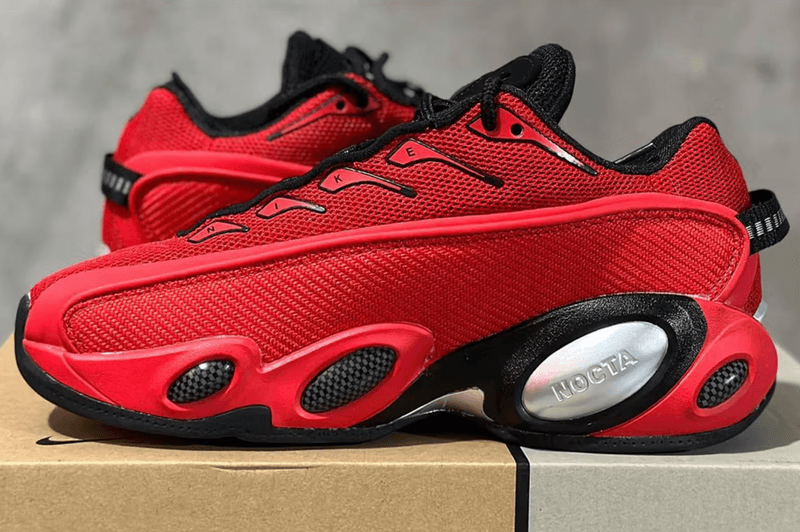 drake nike nocta glide sneaker green red black