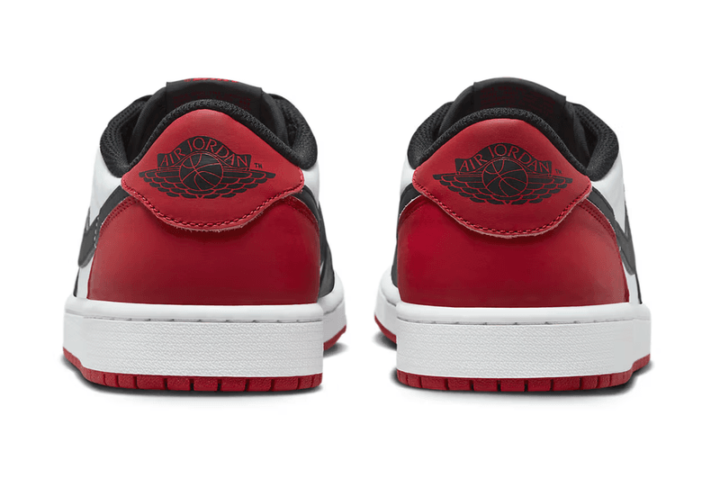 air jordan 1 low black toe sneaker red leather 