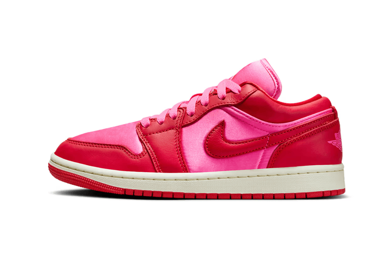 nike air jordan 1 low pink blast colorway sneaker red