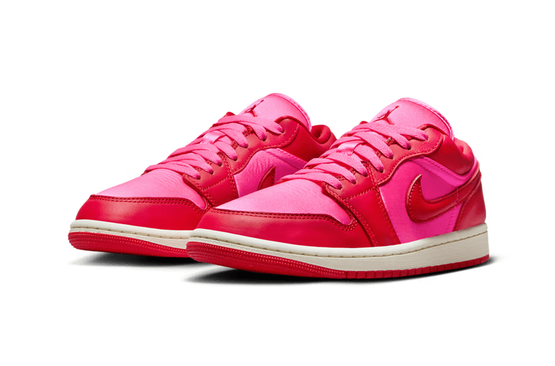 nike air jordan 1 low pink blast colorway sneaker red