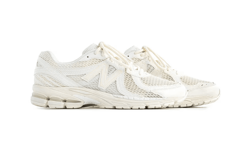 aime leon dore new balance sneakers green orange white cream