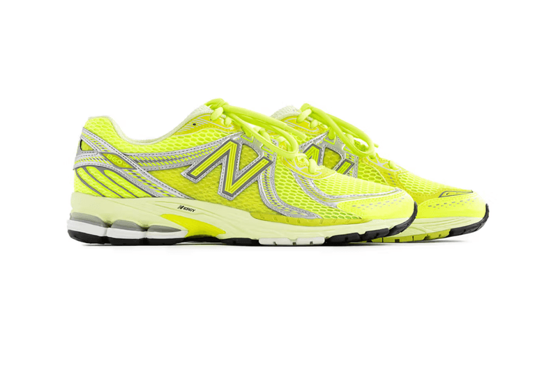 aime leon dore new balance sneakers green orange white cream