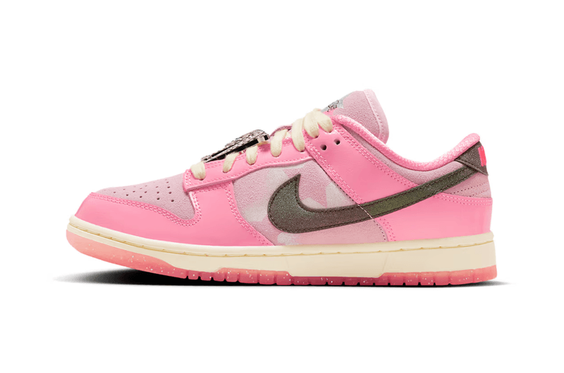 nike barbie sneakers pink dunk low chain bling laces
