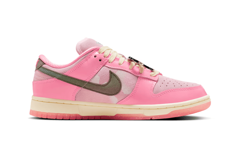 nike barbie sneakers pink dunk low chain bling laces