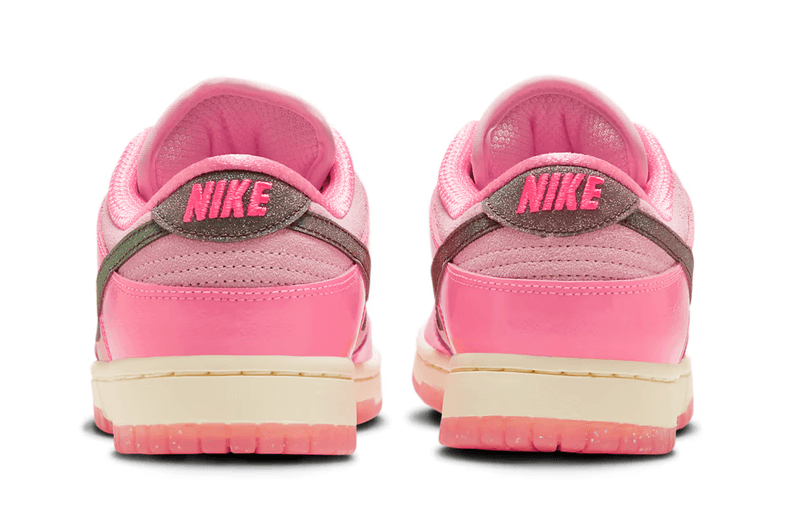 nike barbie sneakers pink dunk low chain bling laces