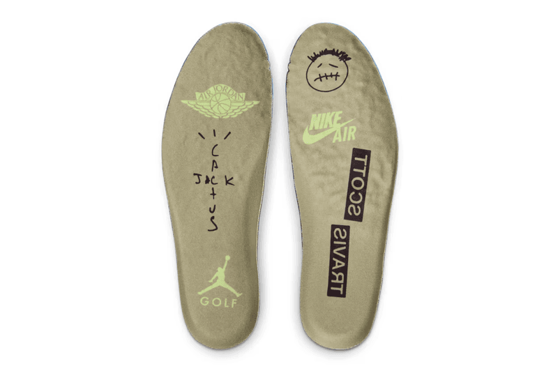 travis scott air jordan 1 low golf sneaker black olive beige