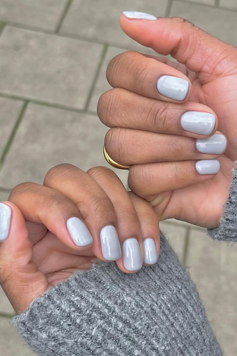Blueberry Milk Nails Nail Polish Manicure TikTok Trends Zendaya Dua Lipa 