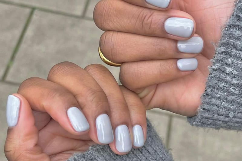 "Blueberry Milk" Nails Are 'Thee' Manicure Moment for Summer 2023