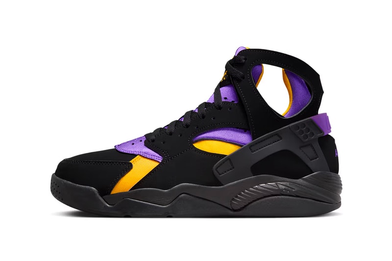 nike air flight huarache "lakers away" kobe bryant sneakers footwear where to buy release information price 