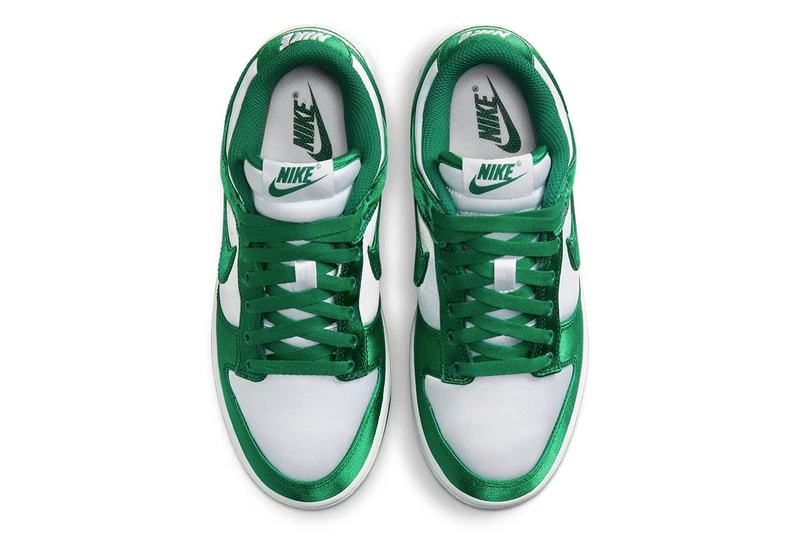 nike dunk low michigan state satin sneakers footwear