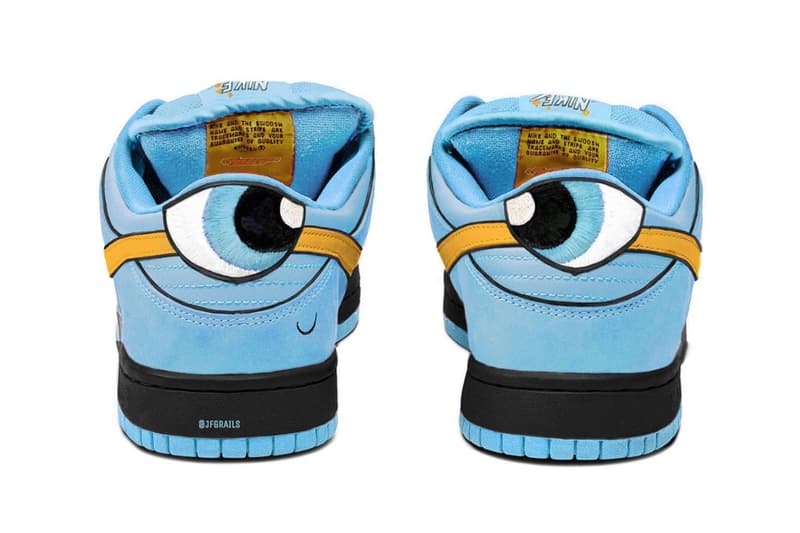 nike sb powerpuff girls sneakers pink blue bubbles 