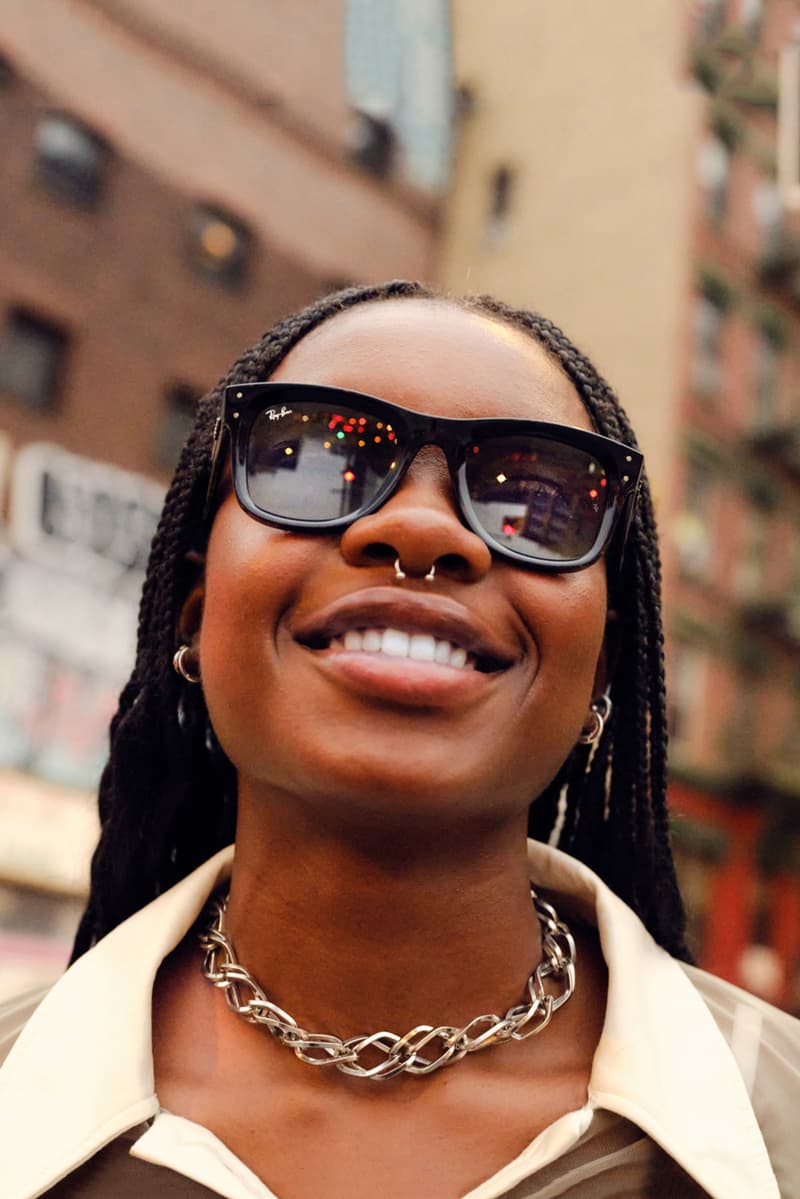 ray-ban talia goddess sunglasses reverse brooklyn campaign curve concave wayfarer aviator eyewear trance music artist